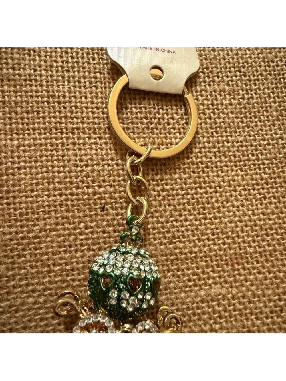 Fashion Jewelry Green and Gold Key Holder
